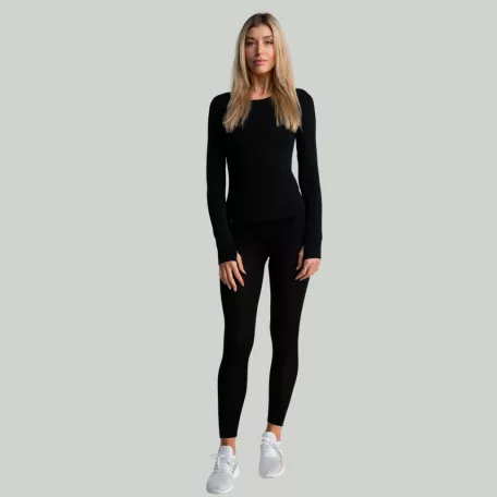 MERINO I hosszú ujjú női póló Black - XS - fekete - STRIX - GymBeam