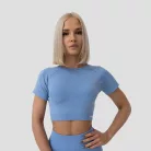 FLO női Crop Top Blue - XL - kék - GymBeam