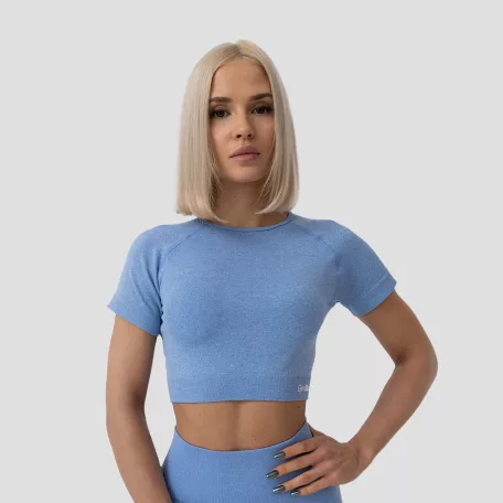 FLO női Crop Top Blue - XL - kék - GymBeam
