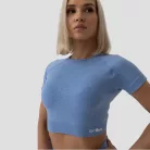 FLO női Crop Top Blue - XL - kék - GymBeam