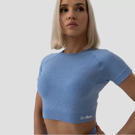 FLO női Crop Top Blue - XL - kék - GymBeam
