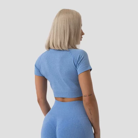 FLO női Crop Top Blue - XL - kék - GymBeam