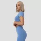 FLO női Crop Top Blue - XL - kék - GymBeam