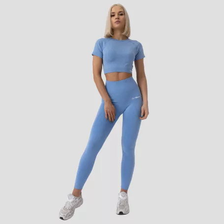 FLO női Crop Top Blue - XL - kék - GymBeam