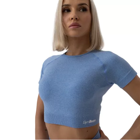 FLO női Crop Top Blue - XL - kék - GymBeam