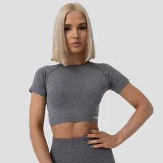 FLO női Crop Top Grey - XL - szürke - GymBeam