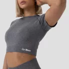 FLO női Crop Top Grey - XL - szürke - GymBeam