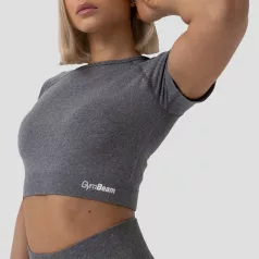 FLO női Crop Top Grey - XL - szürke - GymBeam
