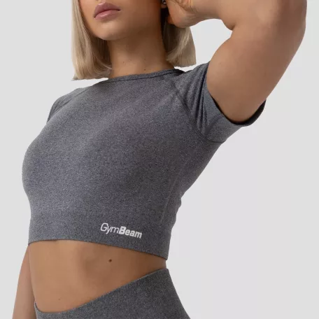 FLO női Crop Top Grey - XL - szürke - GymBeam