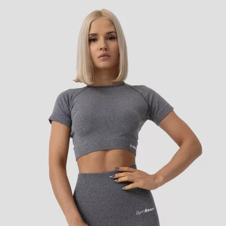 FLO női Crop Top Grey - XL - szürke - GymBeam