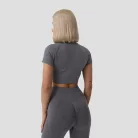 FLO női Crop Top Grey - XL - szürke - GymBeam