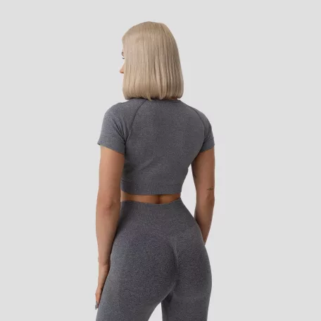FLO női Crop Top Grey - XL - szürke - GymBeam