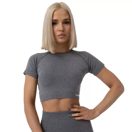 FLO női Crop Top Grey - XL - szürke - GymBeam