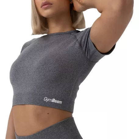 FLO női Crop Top Grey - XL - szürke - GymBeam