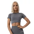 FLO női Crop Top Grey - XL - szürke - GymBeam