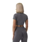 FLO női Crop Top Grey - XL - szürke - GymBeam