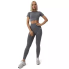 FLO női Crop Top Grey - XL - szürke - GymBeam