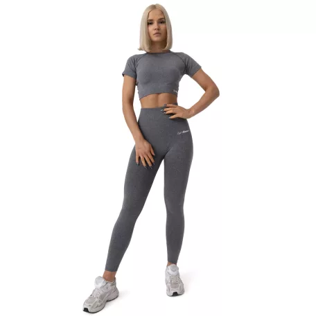 FLO női Crop Top Grey - XL - szürke - GymBeam