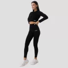 FLO Ribbed női Crop Top Black - XL - fekete - GymBeam