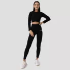 FLO Ribbed női Crop Top Black - XL - fekete - GymBeam