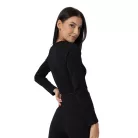 FLO Ribbed női Crop Top Black - XL - fekete - GymBeam