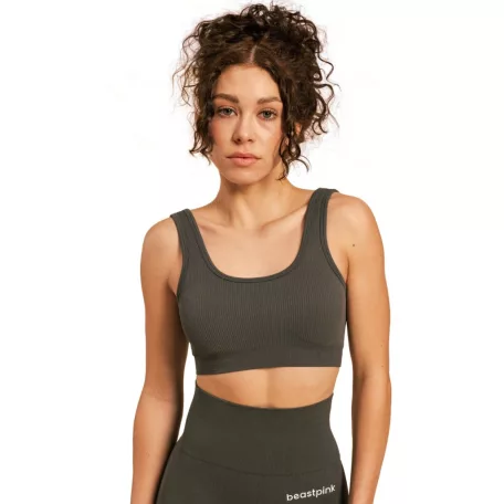 Hyper sportmelltartó Bralette Shadow - L - szürke - BeastPink - GymBeam