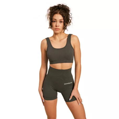Hyper sportmelltartó Bralette Shadow - L - szürke - BeastPink - GymBeam