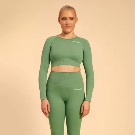 Hyper Crop Top Olivine - XS - zöld - BeastPink - GymBeam