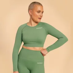 Hyper Crop Top Olivine - L - zöld - BeastPink - GymBeam