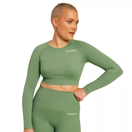 Hyper Crop Top Olivine - XXL - zöld - BeastPink - GymBeam