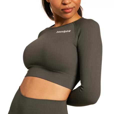 Hyper Crop Top Shadow - L - szürke - BeastPink - GymBeam