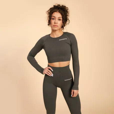 Hyper Crop Top Shadow - XL - szürke - BeastPink - GymBeam