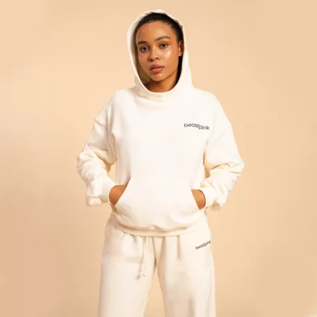 Serenity női kapucnis pulóver Ivory - XS - krém - BeastPink - GymBeam