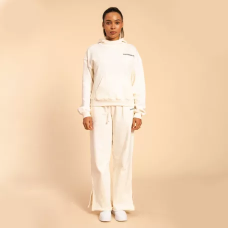 Serenity női kapucnis pulóver Ivory - M - krém - BeastPink - GymBeam