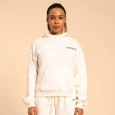 Serenity női kapucnis pulóver Ivory - XL - krém - BeastPink - GymBeam