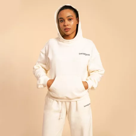 Serenity női kapucnis pulóver Ivory - XXL - krém - BeastPink - GymBeam