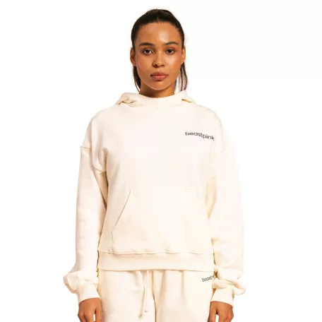 Serenity női kapucnis pulóver Ivory - XXL - krém - BeastPink - GymBeam