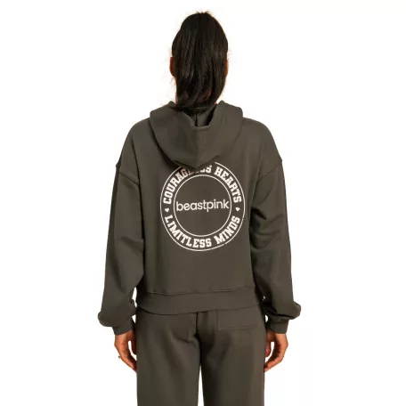 Serenity női kapucnis pulóver Shadow - XS - szürke - BeastPink - GymBeam