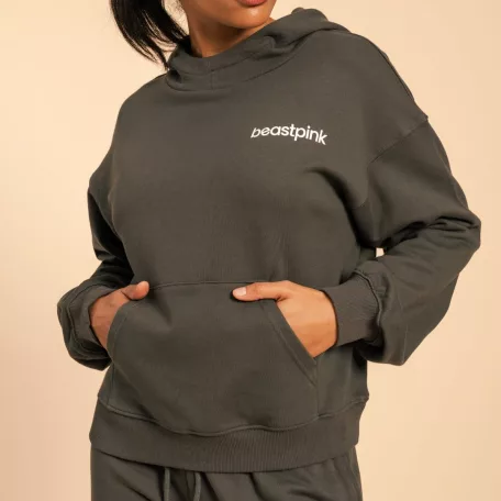 Serenity női kapucnis pulóver Shadow - XXL - szürke - BeastPink - GymBeam