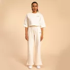 Cropped Serenity női póló Ivory - XS - krém - BeastPink - GymBeam