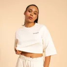 Cropped Serenity női póló Ivory - M - krém - BeastPink - GymBeam