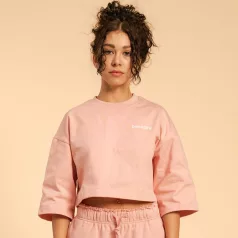   Cropped Serenity női póló Pink - L - rózsaszín - BeastPink - GymBeam