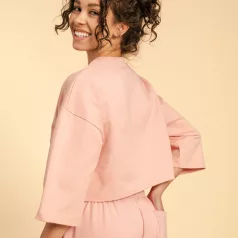   Cropped Serenity női póló Pink - L - rózsaszín - BeastPink - GymBeam
