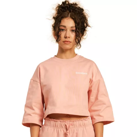 Cropped Serenity női póló Pink - L - rózsaszín - BeastPink - GymBeam