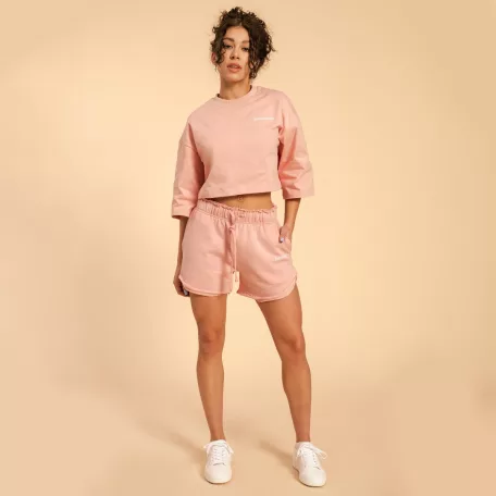 Cropped Serenity női póló Pink - L - rózsaszín - BeastPink - GymBeam