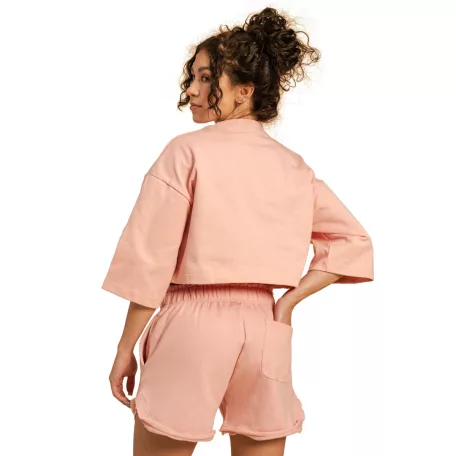 Cropped Serenity női póló Pink - L - rózsaszín - BeastPink - GymBeam