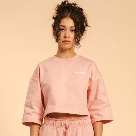 Cropped Serenity női póló Pink - XL - rózsaszín - BeastPink - GymBeam