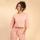 Cropped Serenity női póló Pink - XL - rózsaszín - BeastPink - GymBeam