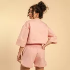 Cropped Serenity női póló Pink - XL - rózsaszín - BeastPink - GymBeam