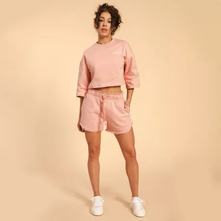 Cropped Serenity női póló Pink - XL - rózsaszín - BeastPink - GymBeam